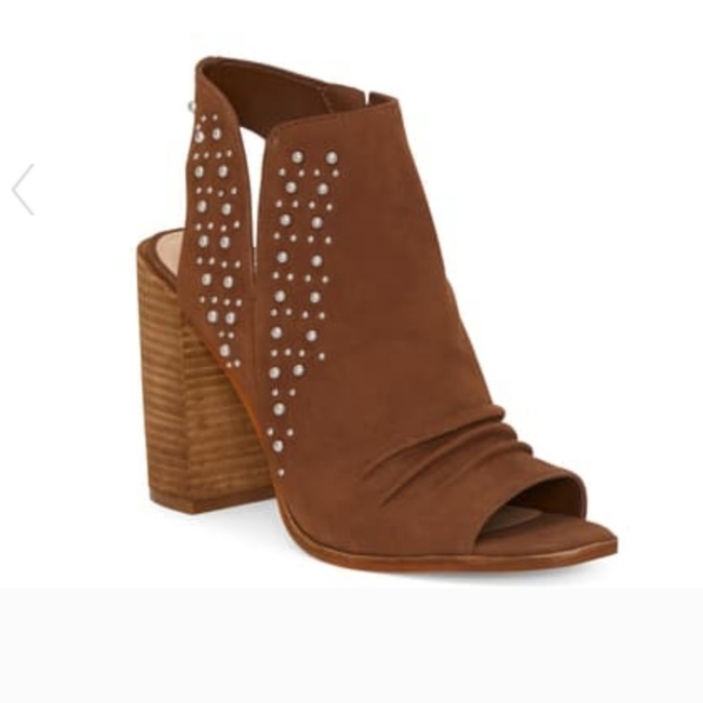 Vince Camuto Brown Studded Heeled Boots